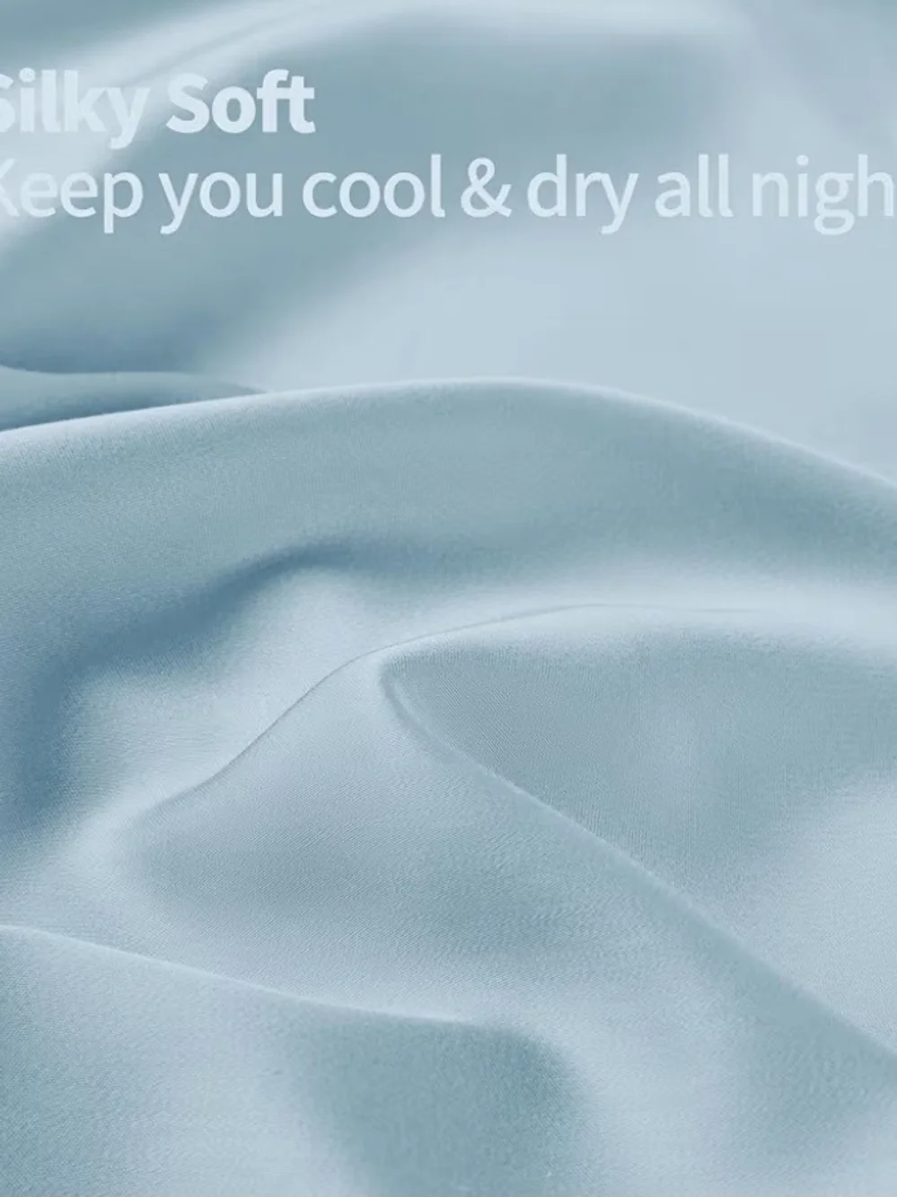Sky Blue Breathable Bed Sheet Set - 3 Piece Twin Set